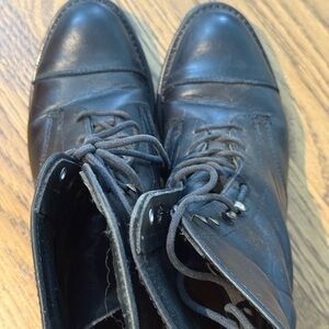 Equestrian Paddock boots, lace up - black leather women, size 6